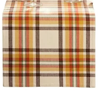 Elrene Home Fashions Harvest Russet Plaid Table Runner