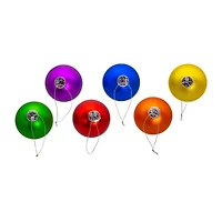 Kurt Adler 80mm Glass Matte Pride  Ball 6-pc. Christmas Ornament