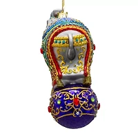 Kurt Adler 7-Inch Bellissimo Glass Elephant Christmas Ornament