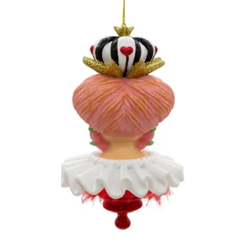 Kurt Adler 6.25-Inch Hollywood Hats Queen Of Hearts Alice in Wonderland Christmas Ornament