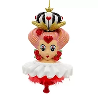 Kurt Adler 6.25-Inch Hollywood Hats Queen Of Hearts Alice in Wonderland Christmas Ornament