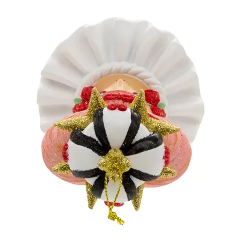Kurt Adler 6.25-Inch Hollywood Hats Queen Of Hearts Alice in Wonderland Christmas Ornament