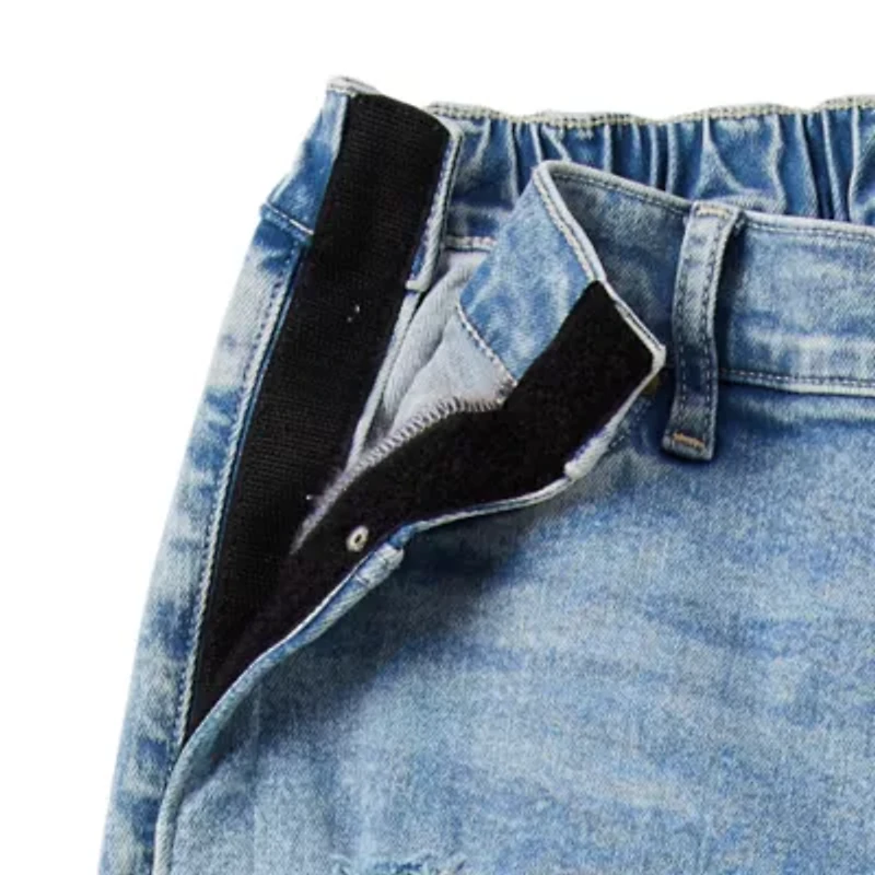 a.n.a Womens High Rise Adaptive Easy-on + Easy-off Hidden Access Opening Straight Leg Jean