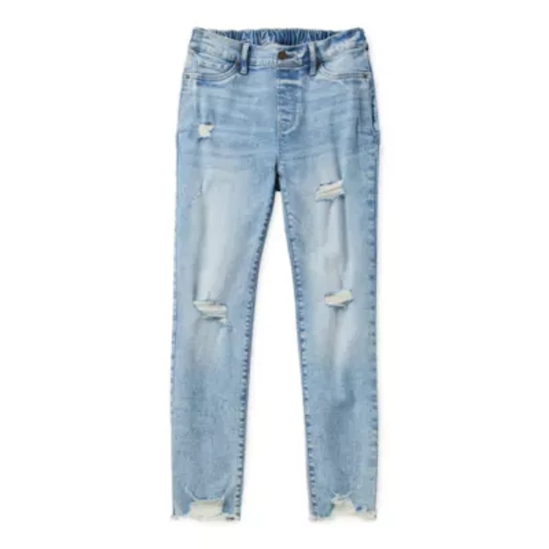 a.n.a Womens High Rise Adaptive Easy-on + Easy-off Hidden Access Opening Straight Leg Jean