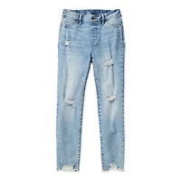 a.n.a Womens High Rise Adaptive Easy-on + Easy-off Hidden Access Opening Straight Leg Jean