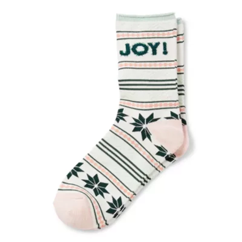 Mixit Womens 1 Pair Crew Socks