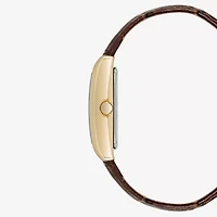 Armitron Womens Brown Leather Strap Watch 75/5959svgpbn