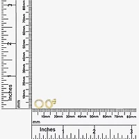 Silver Treasures Delicates Cubic Zirconia 14K Gold Over Brass 7mm Circle Stud Earrings