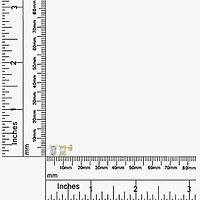 Silver Treasures Delicates Cubic Zirconia 14K Gold Over Brass 6mm Stud Earrings