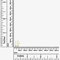 Silver Treasures Delicates Charm Drop Womens Cubic Zirconia 14K Gold Over Brass 11mm Hoop Earrings