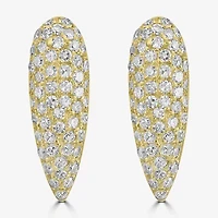 3/8 CT. T.W. Natural White Diamond 14K Gold 13mm Pear Stud Earrings