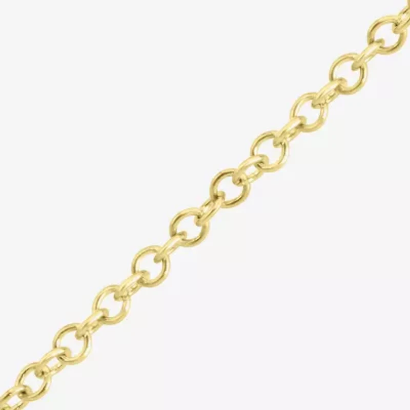Double Layer Womens 3/8 CT. T.W. Natural White Diamond 14K Gold Rectangular 15 Inch Pendant Necklace