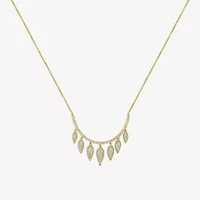 Womens 1/2 CT. T.W. Natural White Diamond 14K Gold 15 Inch Pendant Necklace