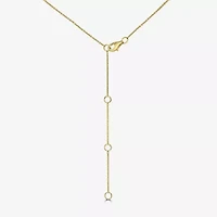 Bar Womens 3/4 CT. T.W. Natural White Diamond 14K Gold Bar Curved 15 Inch Pendant Necklace