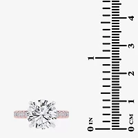 (G-H / Vs2-Si1) Womens 4 1/2 CT. T.W. Lab Grown White Diamond 14K Gold Side Stone Engagement Ring