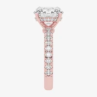 (G-H / Vs2-Si1) Womens 4 1/2 CT. T.W. Lab Grown White Diamond 14K Gold Side Stone Engagement Ring