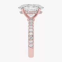 (G-H / Vs2-Si1) Womens 4 1/2 CT. T.W. Lab Grown White Diamond 14K Gold Side Stone Engagement Ring