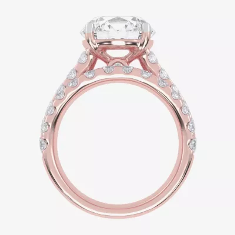 (G-H / Vs2-Si1) Womens 6 CT. T.W. Lab Grown White Diamond 14K Gold Side Stone Bridal Set