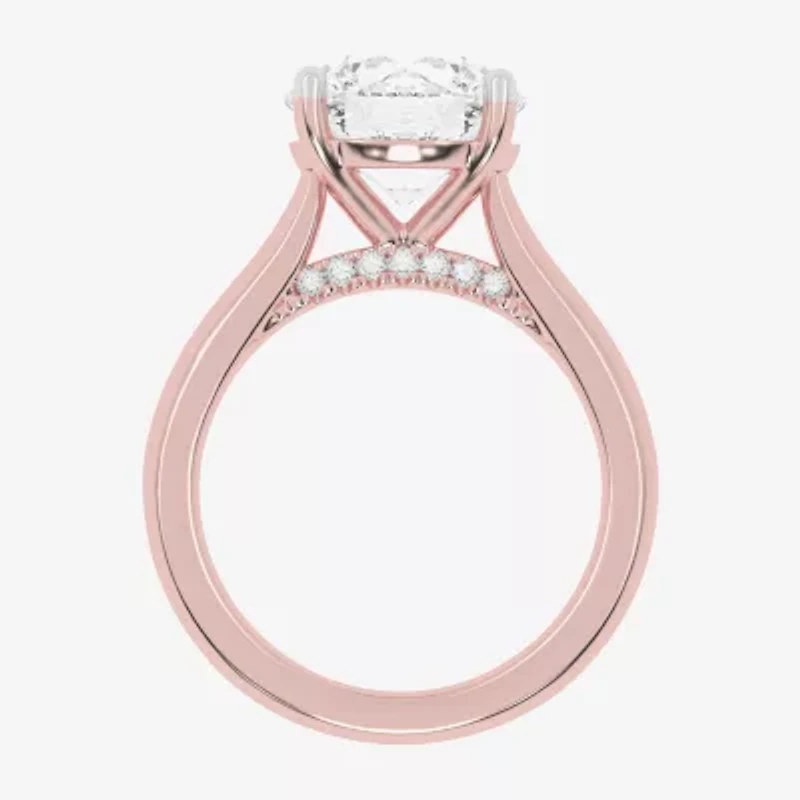 (G-H / Vs2-Si1) Womens 3 CT. T.W. Lab Grown White Diamond 14K Rose Gold Solitaire Engagement Ring