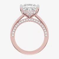 G-H / Vs2-Si1) Womens 3 1/2 CT. T.W Lab Grown White Diamond 14K Rose Gold Solitaire Engagement Ring