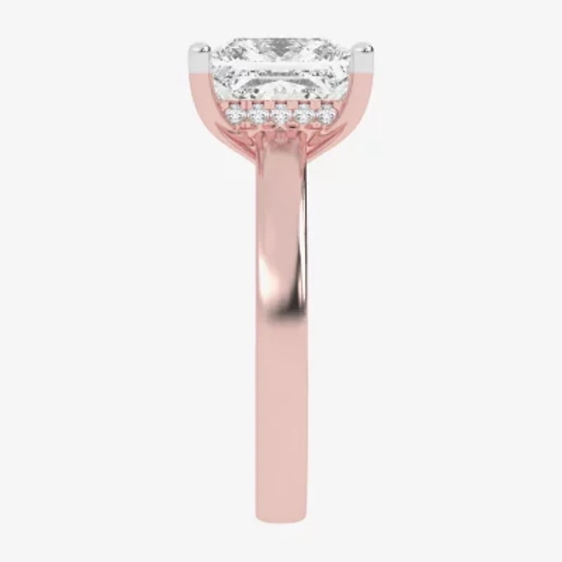 G-H / Vs2-Si1) Womens 3 1/2 CT. T.W Lab Grown White Diamond 14K Rose Gold Solitaire Engagement Ring