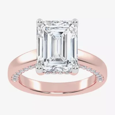 (G-H / Vs2-Si1) Womens 3 1/2 CT. T.W Lab Grown White Diamond 14K Rose Gold Solitaire Engagement Ring