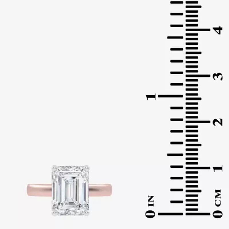 (G-H / Vs2-Si1) Womens 3 1/2 CT. T.W Lab Grown White Diamond 14K Rose Gold Solitaire Engagement Ring