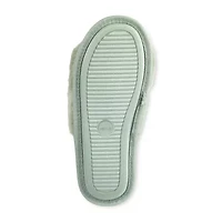 Jessica Simpson Embellished Plush Womens Slip-On Slippers