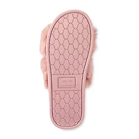 Jessica Simpson Plush Cross Womens Slip-On Slippers