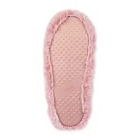 Jessica Simpson Tipped Fur Platform Cross Womens Slip-On Slippers