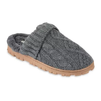 Jessica Simpson Cable Knit Womens Slip-On Slippers
