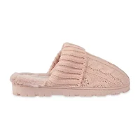 Jessica Simpson Cable Knit Womens Slip-On Slippers