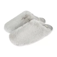 Jessica Simpson High Plush Scuff With Jersey Womens Slip-On Slippers