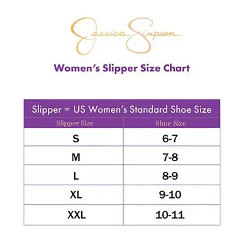 Jessica Simpson Oversized Chain Plush Womens Slip-On Slippers