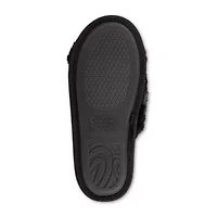 Jessica Simpson Oversized Chain Plush Womens Slip-On Slippers