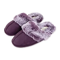 Jessica Simpson Microsuede Scuff With Tipped Womens Slip-On Slippers
