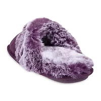 Jessica Simpson Microsuede Scuff With Tipped Womens Slip-On Slippers