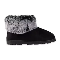 Jessica Simpson Tipped Fur Microsuede Womens Bootie Slippers