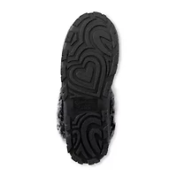 Jessica Simpson Tipped Fur Microsuede Womens Bootie Slippers