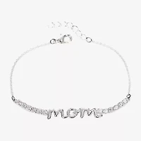 Sparkle Allure Mom Womens Cubic Zirconia Pure Silver Over Brass Tennis Bracelet