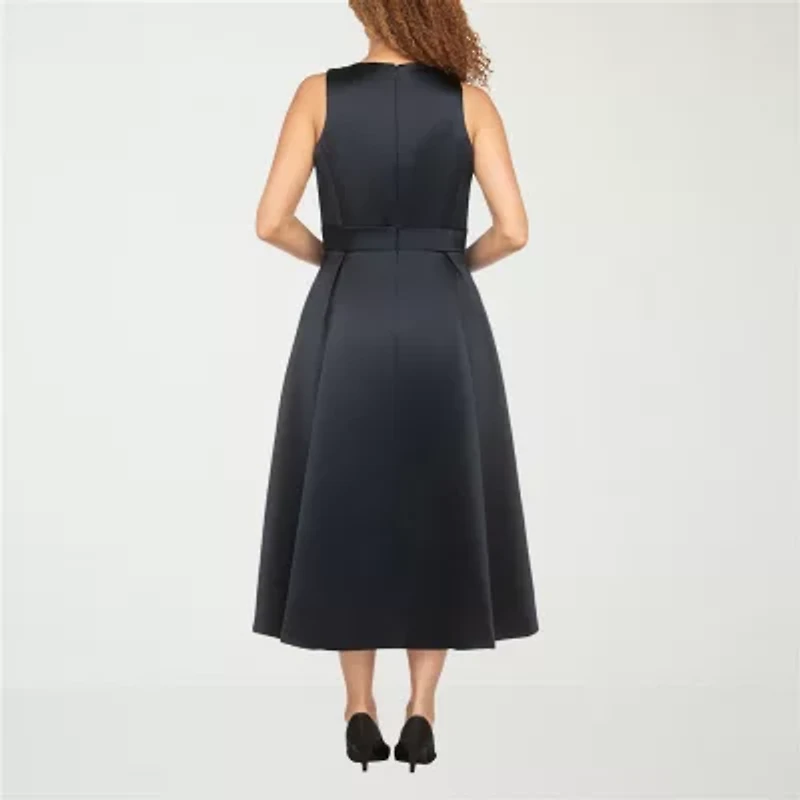 Giovanna Signature Womens Sleeveless High-Low Fit + Flare Dress