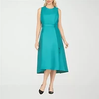 Giovanna Signature Womens Sleeveless High-Low Fit + Flare Dress
