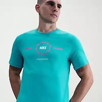 Nike Mens Crew Neck Short Sleeve Regular Fit Graphic T-Shirt