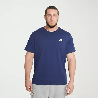 Nike Club Embroidered Logo Mens Crew Neck Short Sleeve Active Big and Tall T-Shirt