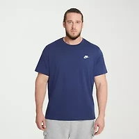 Nike Club Embroidered Logo Mens Crew Neck Short Sleeve Active Big and Tall T-Shirt