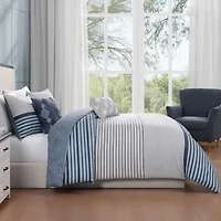 Bebejan Blue Geo Lines Comforter Set