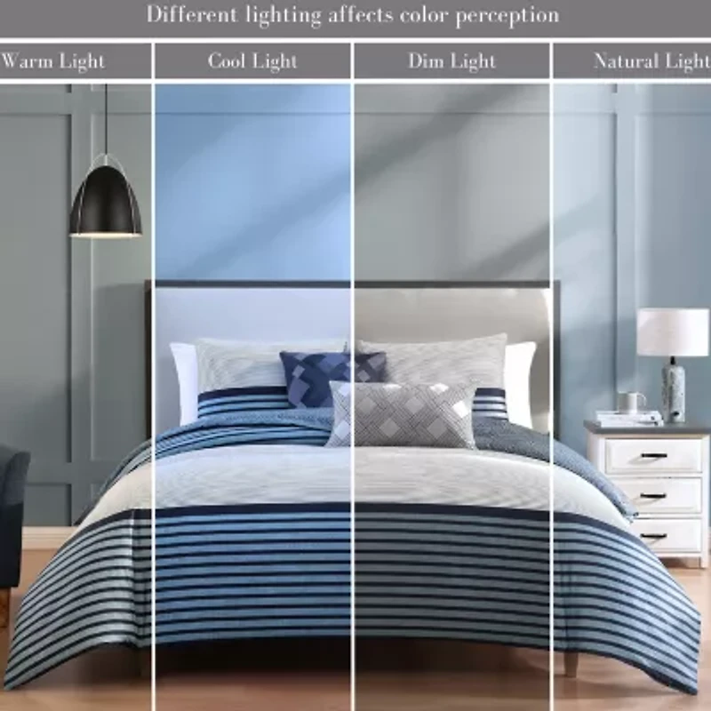 Bebejan Blue Geo Lines Comforter Set