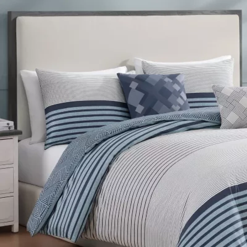 Bebejan Blue Geo Lines Comforter Set