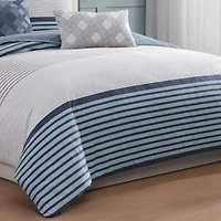 Bebejan Blue Geo Lines Comforter Set