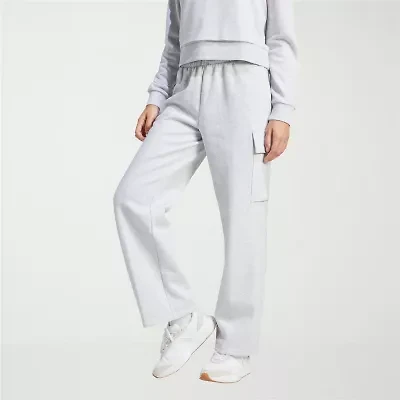 adidas Womens Straight High Rise Slim Fit Fleece Sweatpant